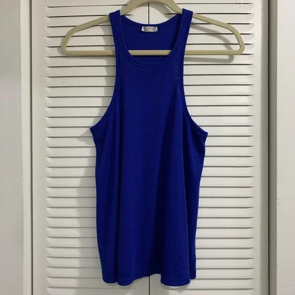 🛑SOLD🛑 Free People Rib Tank Blue Size XS - Picture 2 of 5